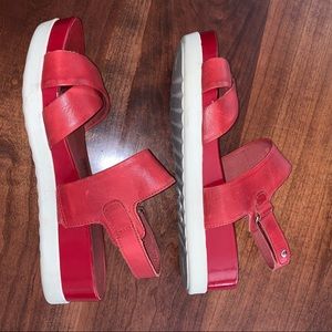Pikolinos Women Platform Sandals RED Size 41